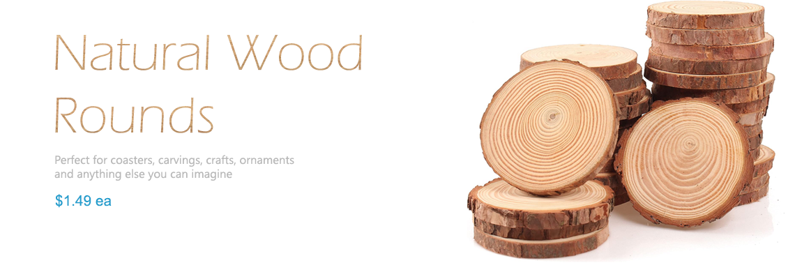 Natural wood rounds