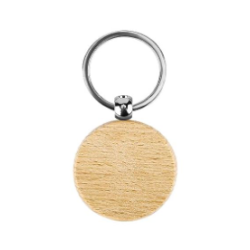 Round Wooden Keychain Blank