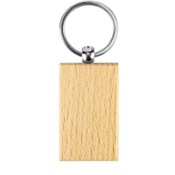 Rectangle Wooden Keychain Blank