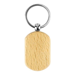 Oval Wooden Keychain Blank